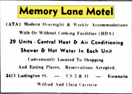 Memory Lane Motel - Jul 1937 Ad (newer photo)